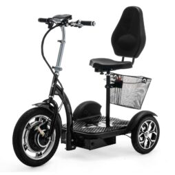 Folding 3 Wheel Electric Mobility Scooter Tricycle Trike Black VELECO ZT16