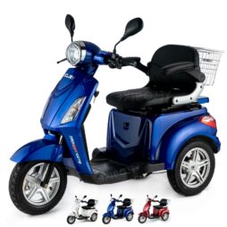 Electric Mobility Scooter Three Wheel 900W VELECO ZT15 WHITE RED BLUE