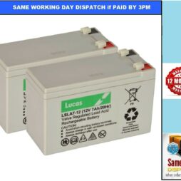 2 x AGM 12v 7Ah (also replaces 9ah) - MOBILITY SCOOTER / WHEELCHAIR BATTERIES