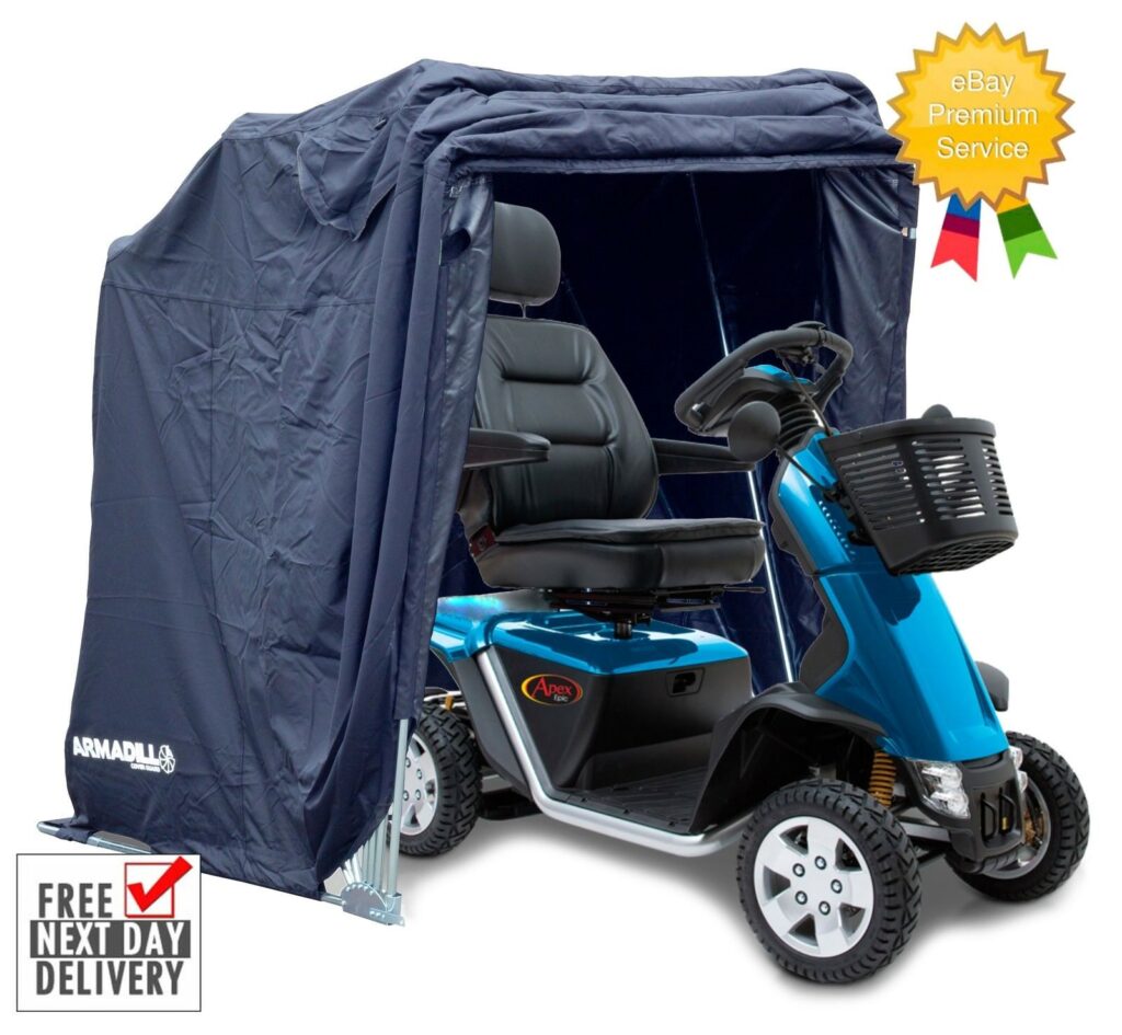 EXTRA LARGE MOBILITY SCOOTER STORAGE GARAGE LOCKABLE SHELTER XL SIZE Mobility Scooters Online