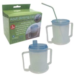 Drinking Aid Mobility Disability Elderly Parkinsons Non Spill Mug Cup Beaker NEW