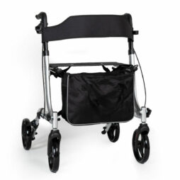 EC X Fold Lightweight folding 4 wheel rollator walking aid frame with seat bag