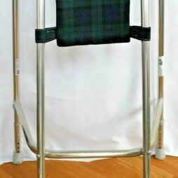 New walking frame bag zimmer frame bag cotton washable Tartan green  black watch
