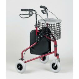 Three Wheeled Rollator Walker Tri Walker Mobility Walking Aid With Basket 