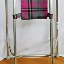 New walking frame bag zimmer frame bag cotton washable Tartan pink and grey bags