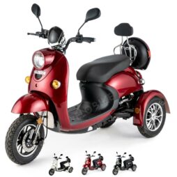 VELECO ZT63 3 Wheeled ELECTRIC MOBILITY SCOOTER 650W RED BLACK WHITE
