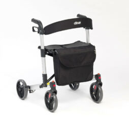Drive X Fold Rollator 4 Wheeled Walker Lightweight Walking Mobility Aid Frame