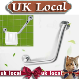 STAINLESS STEEL DISABILITY GRAB RAIL SUPPORT HANDLE BAR BATHROOM SWIMMING AID UK