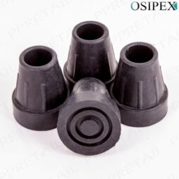 4 x HIGH QUALITY 22mm RUBBER FERRULES Black Non Slip Stop Ends/Tip Crutch/Walker