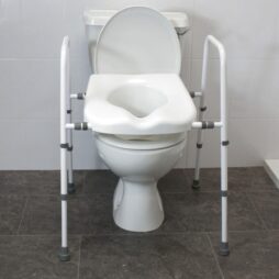 NRS Healthcare Mowbray Lite Adjustable Toilet Frame with Seat - Flat-Pack