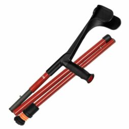 Flexyfoot Carbon Fibre Folding Crutch - Red