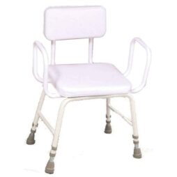 NRS Healthcare Malvern Vinyl Seat Perching Stool with Padded Back - Low