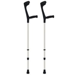 Adjustable Coloured Crutches - BLACK