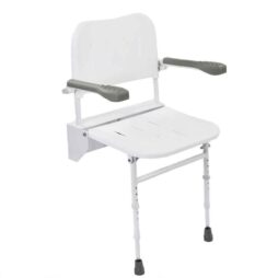 NRS Healthcare Folding Shower Seat with Legs - Back and Arms