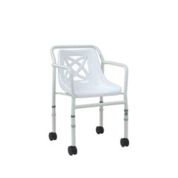 NRS Healthcare Height Adjustable Economy Mobile Shower Chair