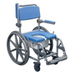 Deluxe Lightweight Shower Commode Chair - Self Propelled