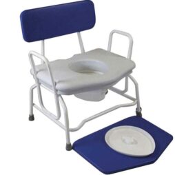 Bariatric Commode Chair - Adjustable Height - Detachable Arms